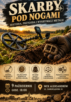 Plakat wydarzenia skarby pod nogami