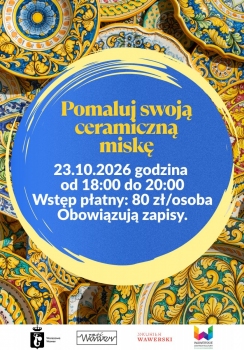 Plakat wydarzenia  Pomaluj swoją ceramiczną miskę