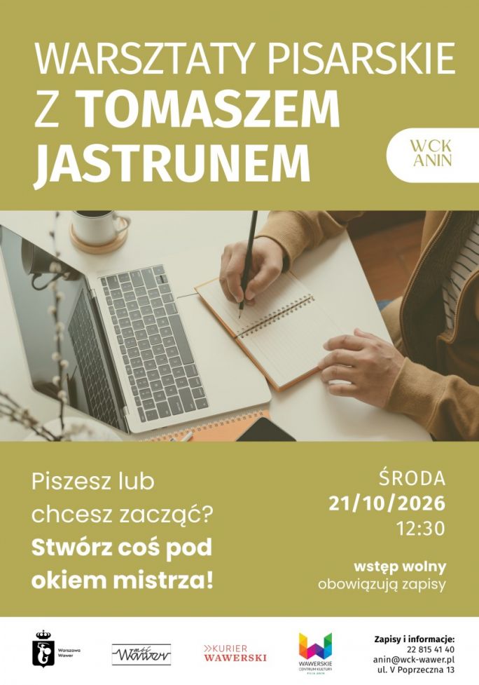 
			Warsztaty pisarskie z Tomaszem Jastrunem