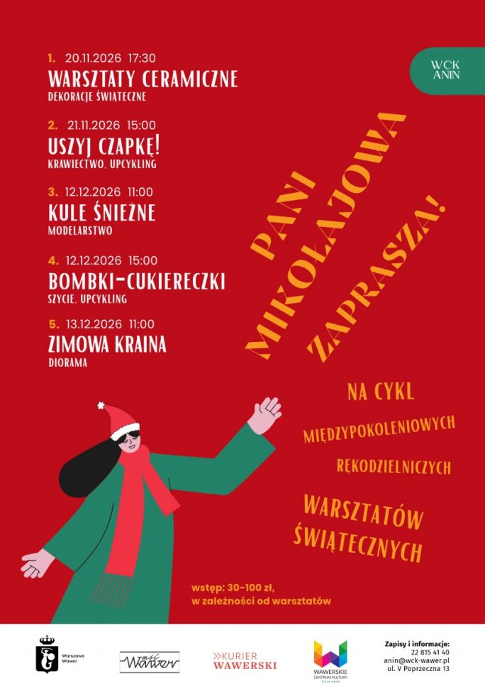 
			Pani Mikołajowa zaprasza! Świąteczne warsztaty rękodzielnicze