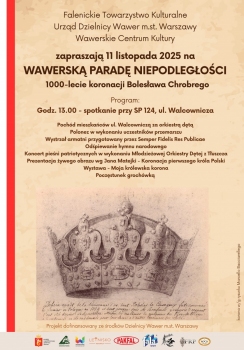 Wawerska Parada Niepodległości 11 listopada 2025, godz. 13.00, wstęp wolny