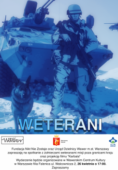 Znasz historię obrony ratusza w Karbali? Przyjdź na spotkanie z bohaterami tej bitwy i pokaz filmu w Wawerskie Centrum Kultury Filia Falenica, ul. Walcownicza 2, 26 kwietnia, w niedzielę, o godzinie 17.00