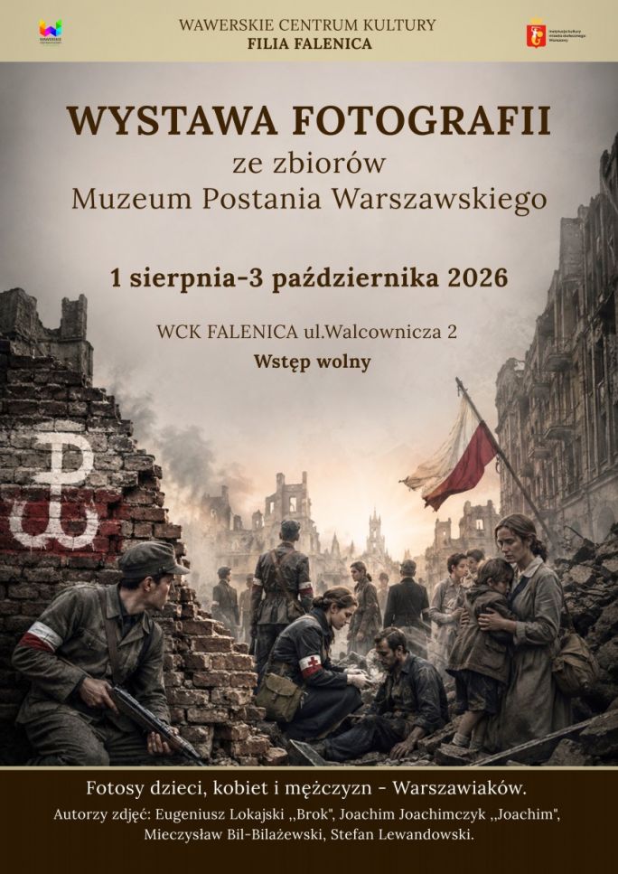 
			Zapraszamy do oglądania wystawy fotografii z Powstania Warszawskiego w 82 Rocznicę. Wystawa czynna od 1 sierpnia do 3 października, oglądanie jest bezpłatne. 
