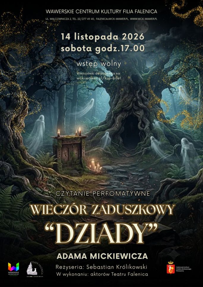 
			Wieczór zaduszkowy z Teatrem Falenica - czytanie performatywne 
