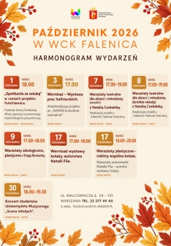 Harmonogram wydarzeń - Październik w Falenicy