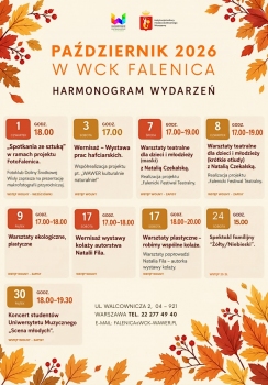 Harmonogram wydarzeń - Październik w Falenicy