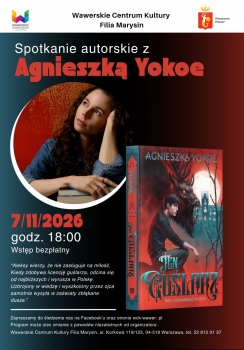 Zdjęcie autorki Agnieszki Yokoe i okładka książki Ten Guślarz 