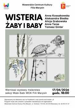 Wisteria, żaby i baby