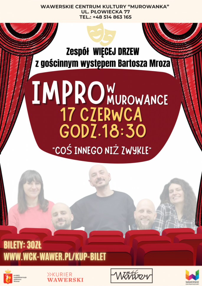 
			widok teatru na pięć osób