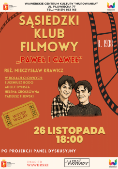 Zaproszenie na sąsiedzki klub filmowy