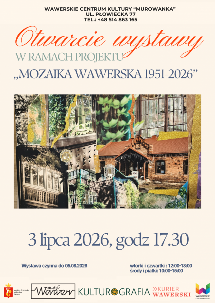 
			Mozaika wawerska 1951- 2026