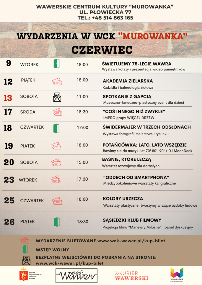 
			harmonogram Murowanki na Czerwiec ul. Płowiecka 77 w warszawie