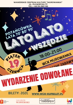 plakat w stylu lat osiemdziesiątych z postacią disco