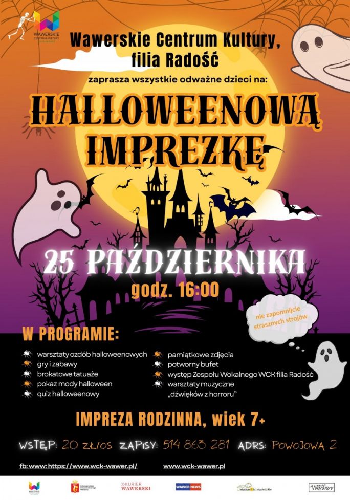 Halloweenowa Imprezka dla rodzin |25.10.25| WCK Radość