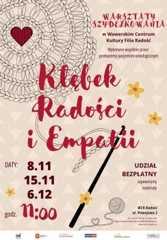 Warsztaty szydełkowania „Kłębek Radości i Empatii” WCK Radość 8,15.11 i 6.12.25