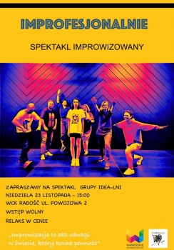 Spektakl improwizowany IMPROFESJONALNIE WCK Radość 23.11.25