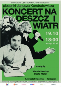 "Koncert na deszcz i wiatr" piosenki J. Kondratowicza |19.10.25|  WCK Radość