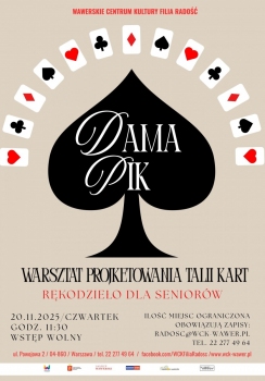 Rękodzieło dla seniorów "Dama Pik" WCK Filia Radość 13.11.25