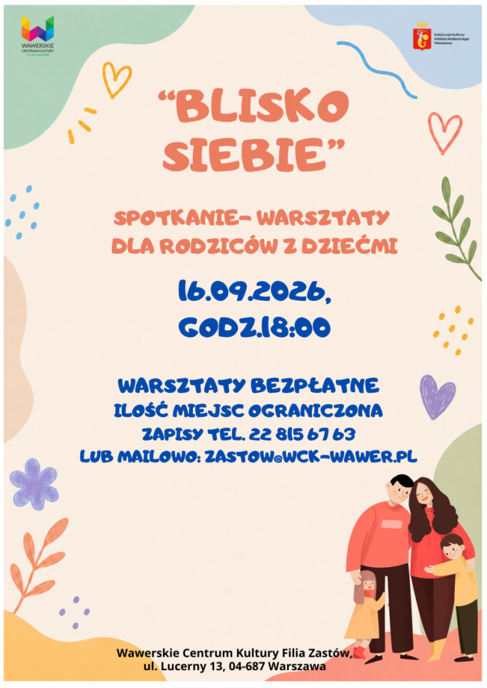 
			na kolorowym tle informacja  o spotkaniu rodziców z dziecmi