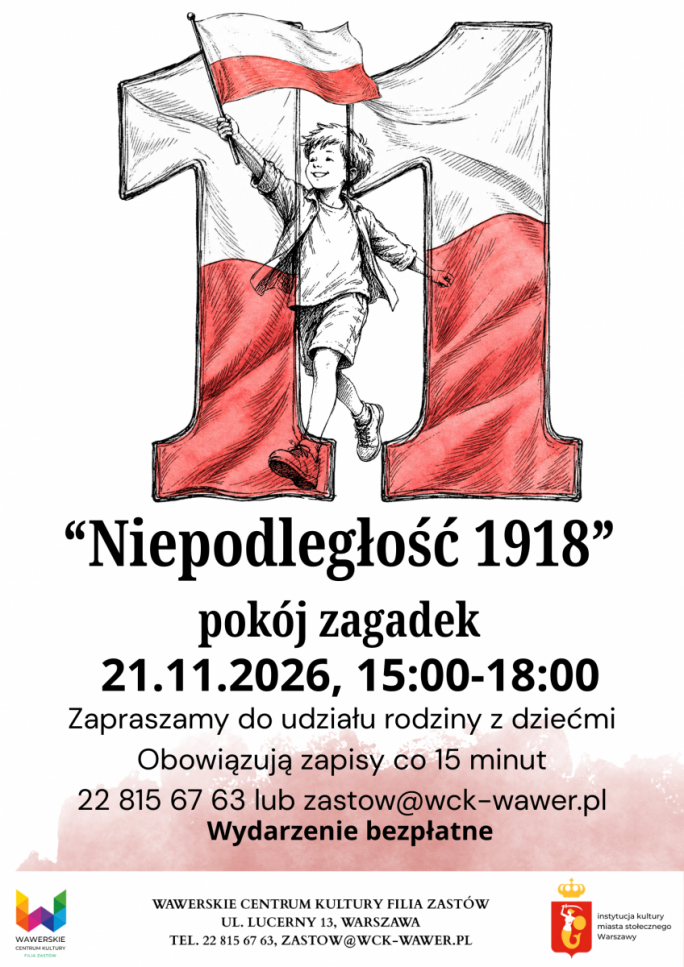 
			biało czerwona 11, a na jej tle chłopiec machający biało-czerwoną flagą