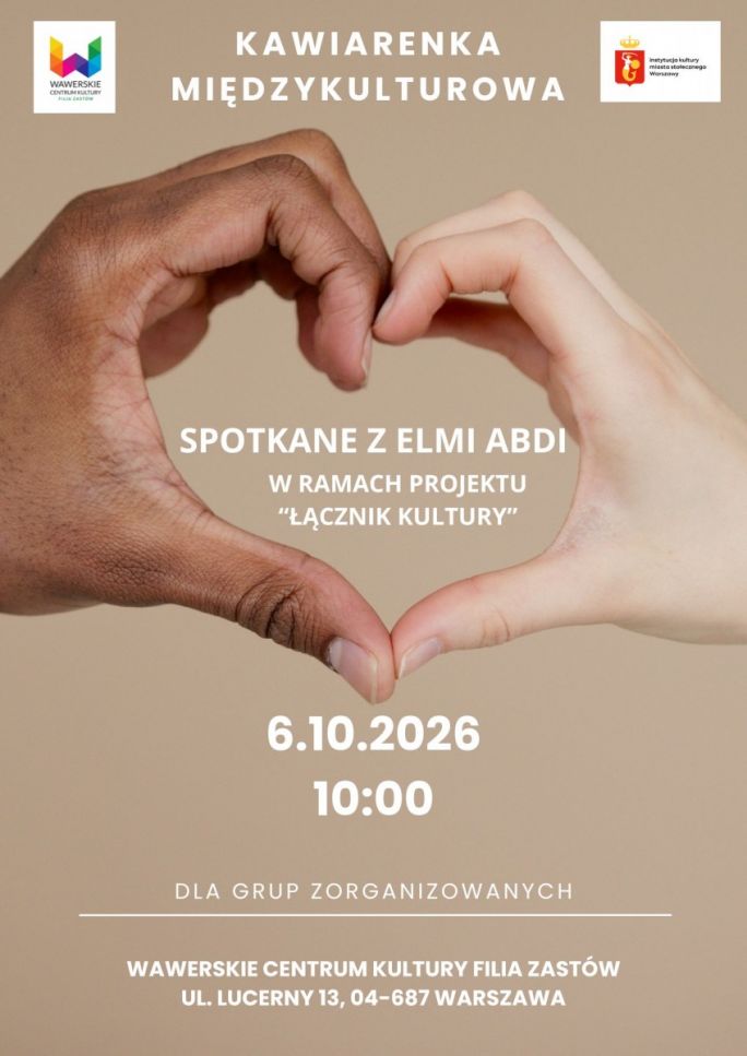 
			Dwie dłonie osób o jasnej i ciemnej karnacji złączone ze sobą w kształt tworzący serce, tytuł spotkania i data