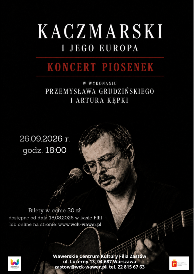 
			na czarnym tle informacja o koncercie