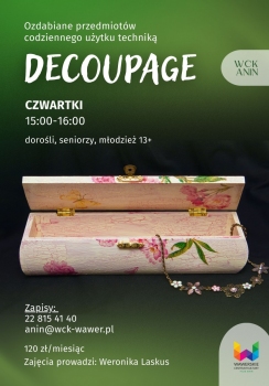 DECOUPAGE - ozdabianie przedmiotów codziennego użytku