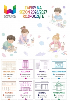 dzieci malują, rzeźbią grają. zajęcia w wawerskim centrum kultury