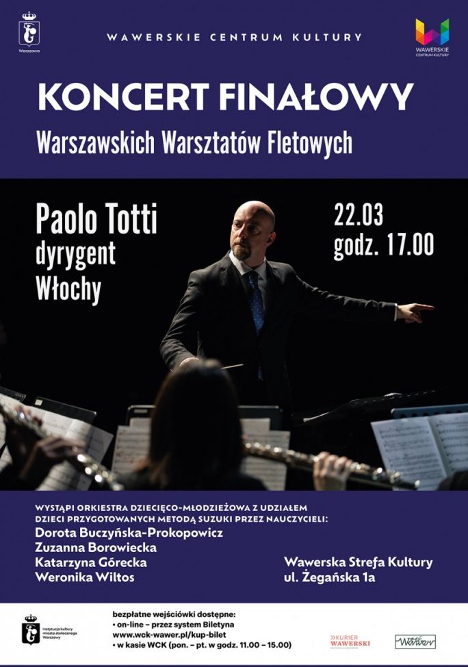 
			Finałowy Koncert Fletowy Paulo Totti/ 22.03.2026 / WSK Międzylesie 